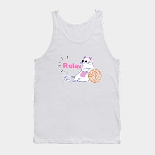 cool relax cat Tank Top